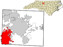 Guilford County North Carolina incorporated and unincorporated areas High Point highlighted